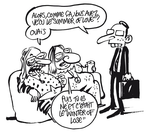 1973, vieux-z'hippies SummerDR-Illustrations-Luz-Sex-sex-rockn-roll-Editions-Flammarionok